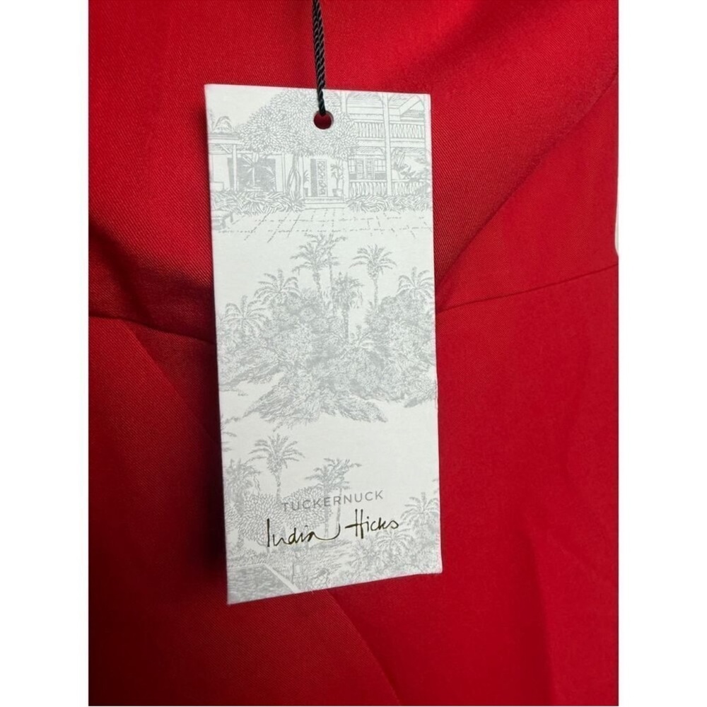 Tuckernuck x India Hicks Scarlet Carmen One Shoulder Midi Dress NWT Size S - Picture 11 of 15